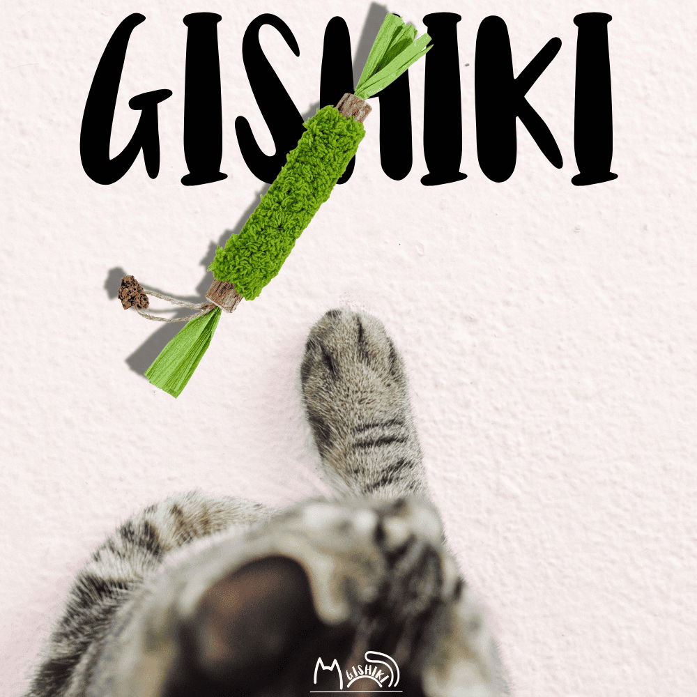 "Plushy Matatabi" - Premium Chew Stick (Forest Green)