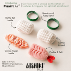 "Catnip Sushi" Multi-Texture Cat toy (Set of 2) - FlexiPlay