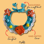 "Marina" Handknitted Cat Collar