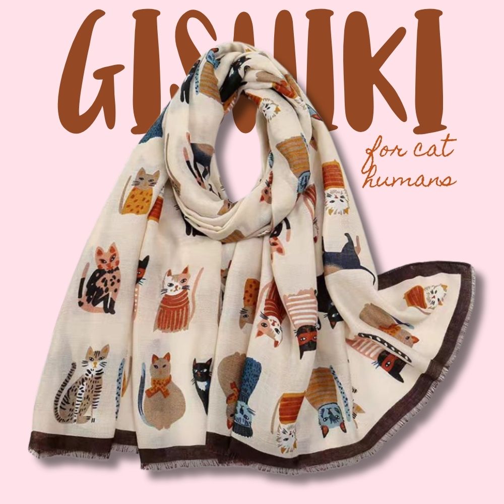 "Cat Lady" Premium Cotton lightweight scarf