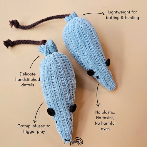 "Nibbles" Catnip Infused Mouse Toy