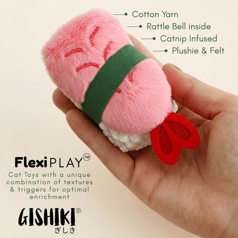 "Catnip Sushi" Multi-Texture Cat toy (Set of 2) - FlexiPlay