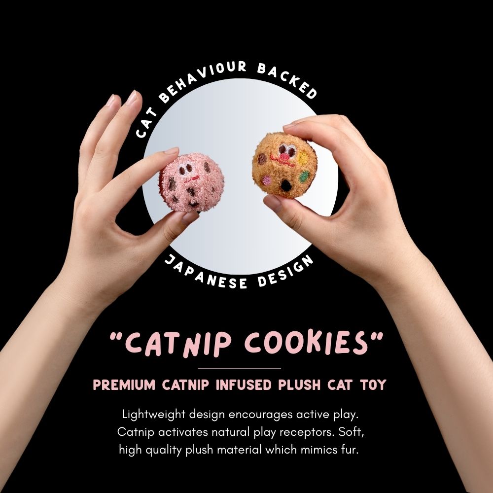 Strong Catnip Infused Plush Cookies (BIG Set of 3)