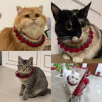 "Noel" Handknitted Cat Collar