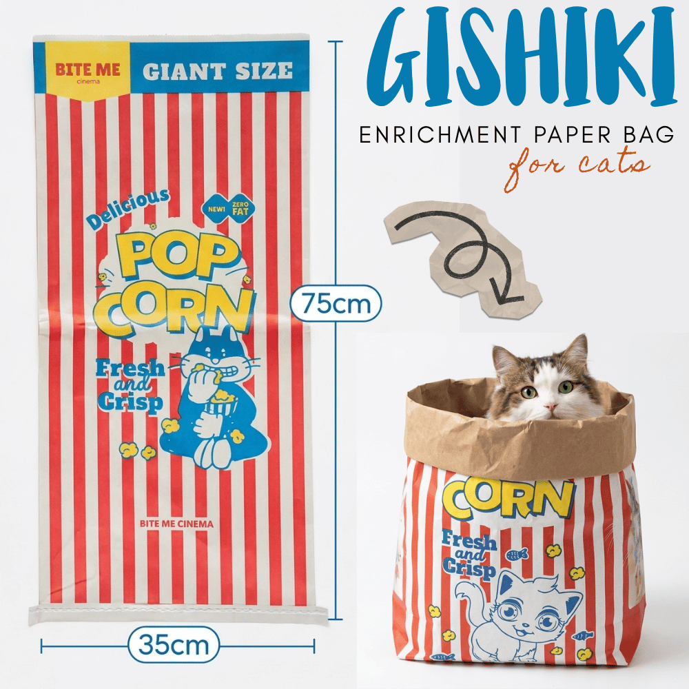 "Popcorn" Enrichment Paper Bag for Cats