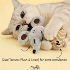 "Rodeo" Dual Texture Catnip Mouse