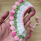 "Sakura" Handknitted Cat Collar