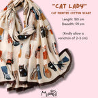 "Cat Lady" Premium Cotton Lightweight Scarf