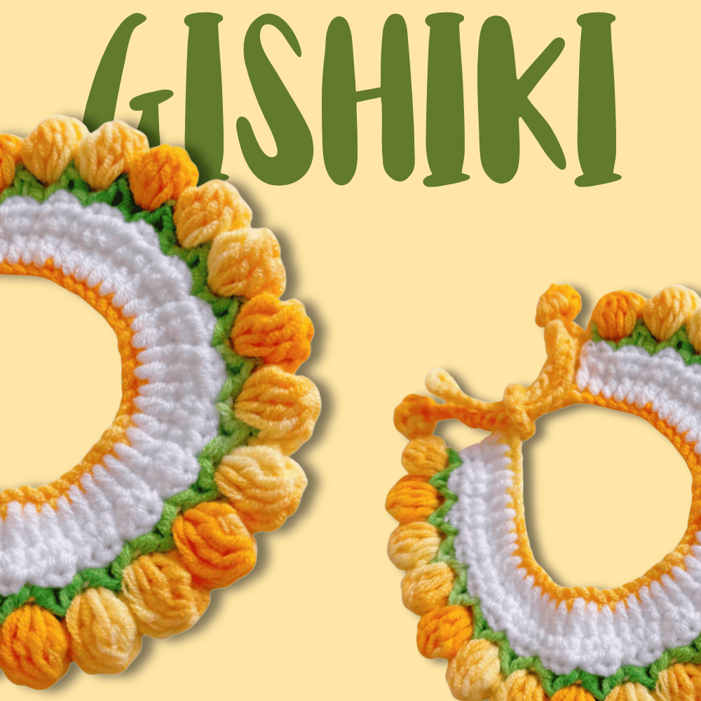 "Marigold" Handknitted Cat Collar