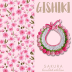"Sakura" Handknitted Cat Collar