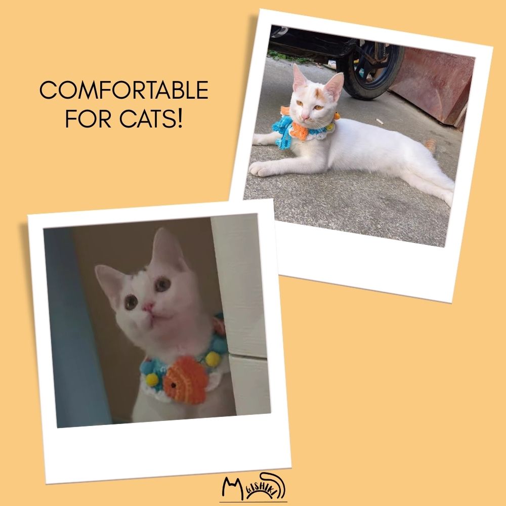 "Marina" Handknitted Cat Collar