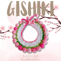 "Sakura" Handknitted Cat Collar