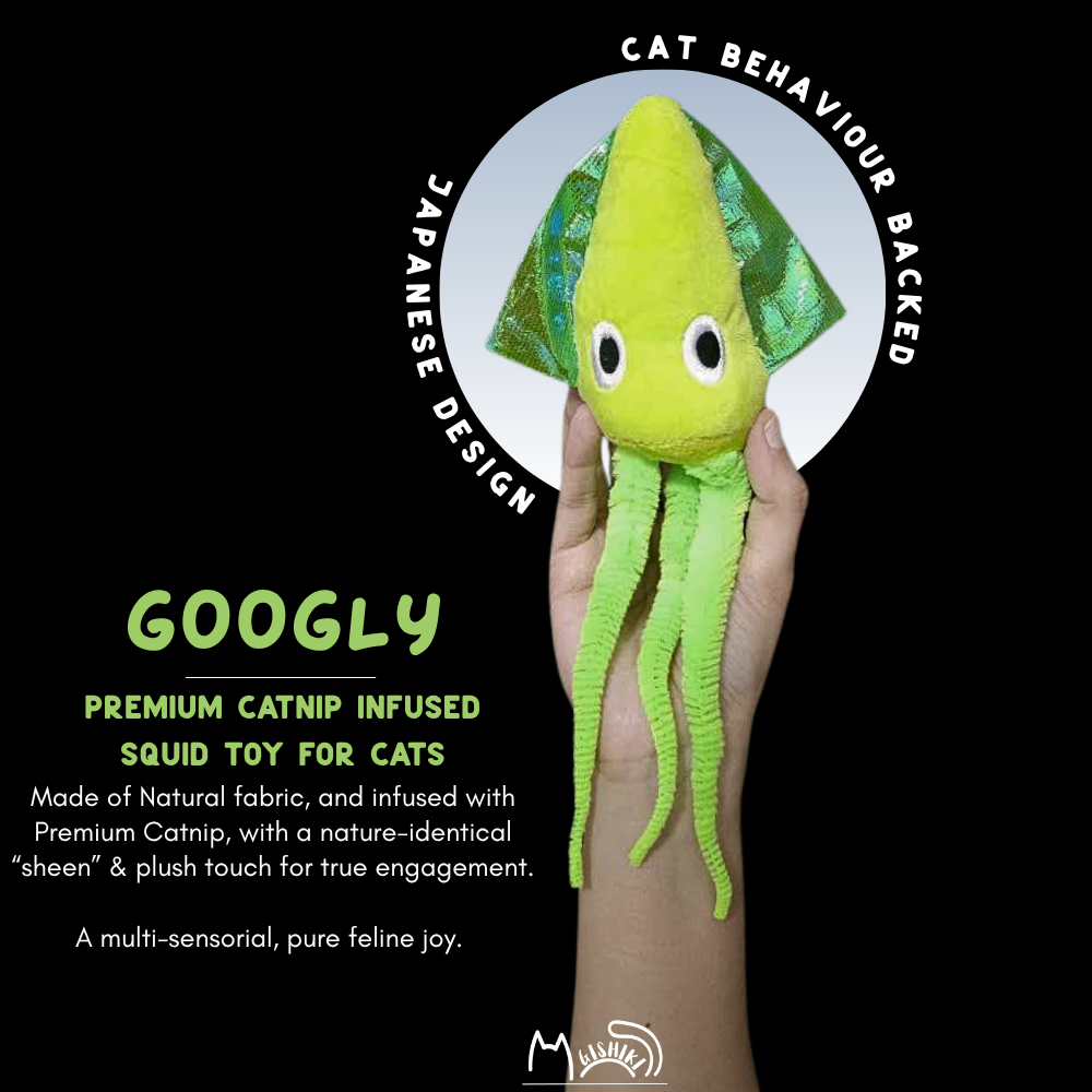 "Googly" Catnip Infused Squid Toy