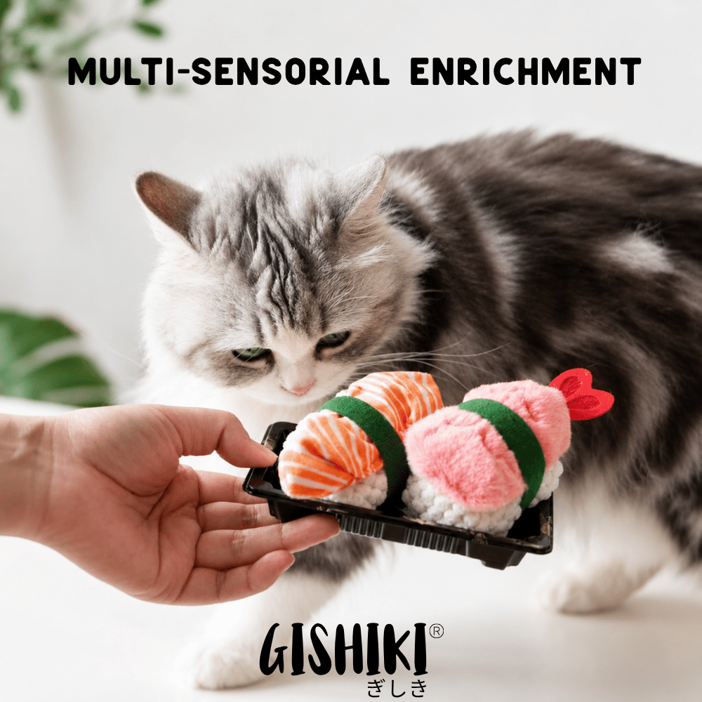 "Catnip Sushi" Multi-Texture Cat toy (Set of 2) - FlexiPlay