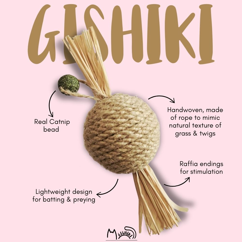 "Toffee Ball" Raffia & Catnip Toy