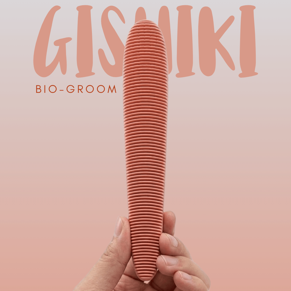 "BIO-GROOM" Bristle-Free Cat Grooming Brush (Sakura)