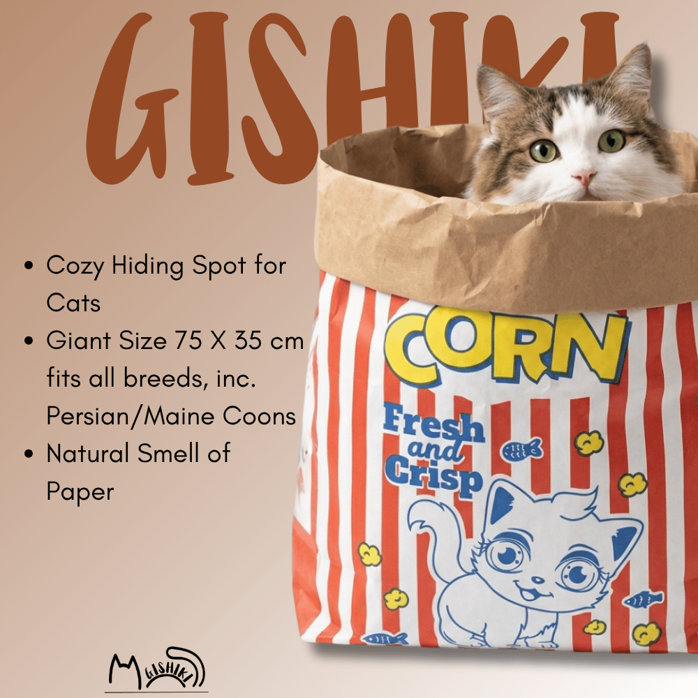 "Popcorn" Enrichment Paper Bag for Cats