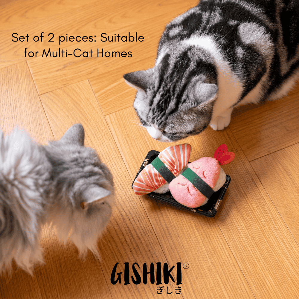 "Catnip Sushi" Multi-Texture Cat toy (Set of 2) - FlexiPlay