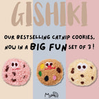 Strong Catnip Infused Plush Cookies (BIG Set of 3)