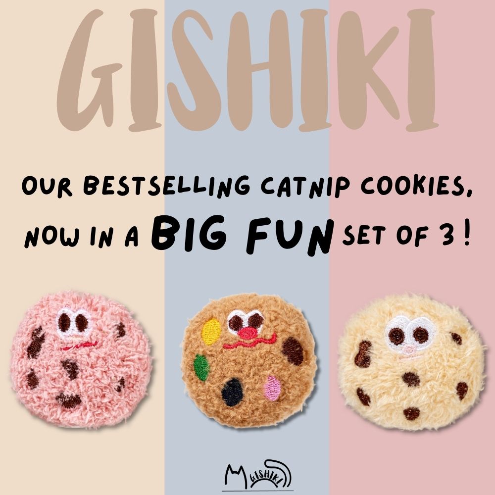 Strong Catnip Infused Plush Cookies (BIG Set of 3)